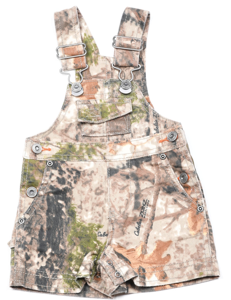 Camouflage Print  Mini Dungarees - 0-3 MONTHS
