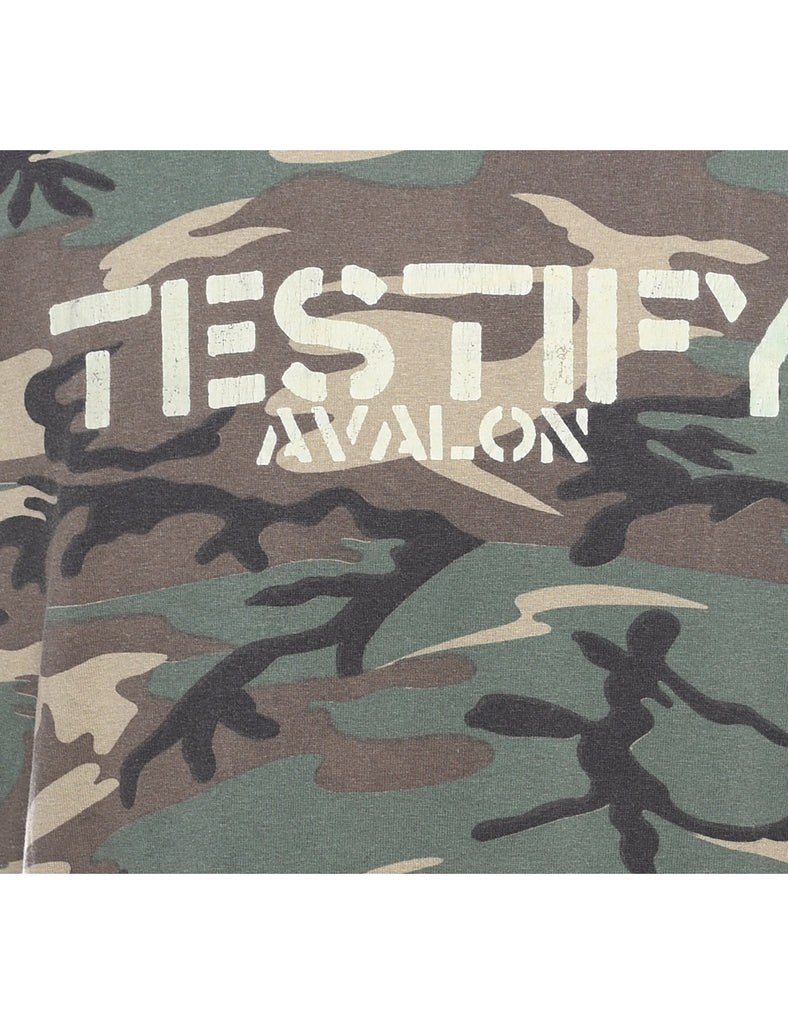 Camouflage Print T-shirt - XL