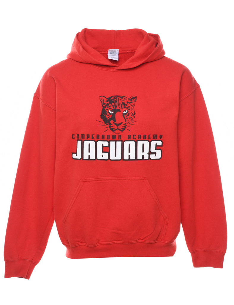 Camperdown Academy Jaguars Red Printed Hoodie - M
