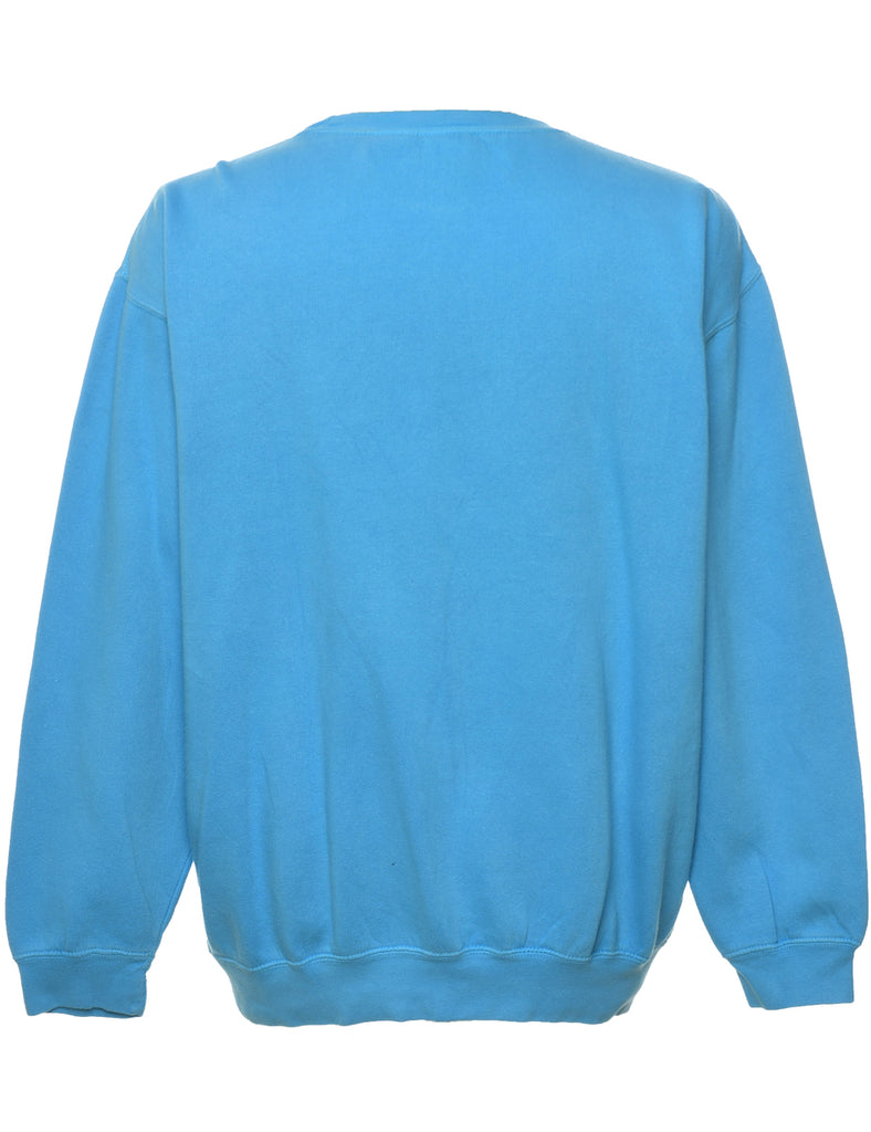 Cape May Blue Embroidered Sweatshirt - M