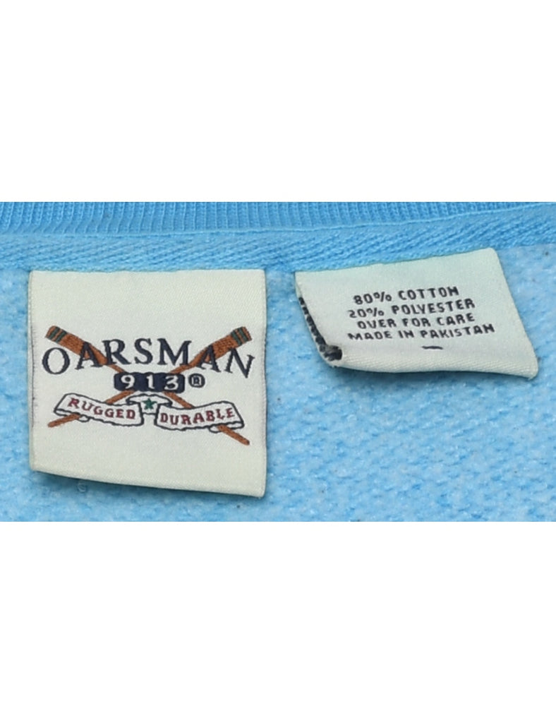 Cape May Blue Embroidered Sweatshirt - M