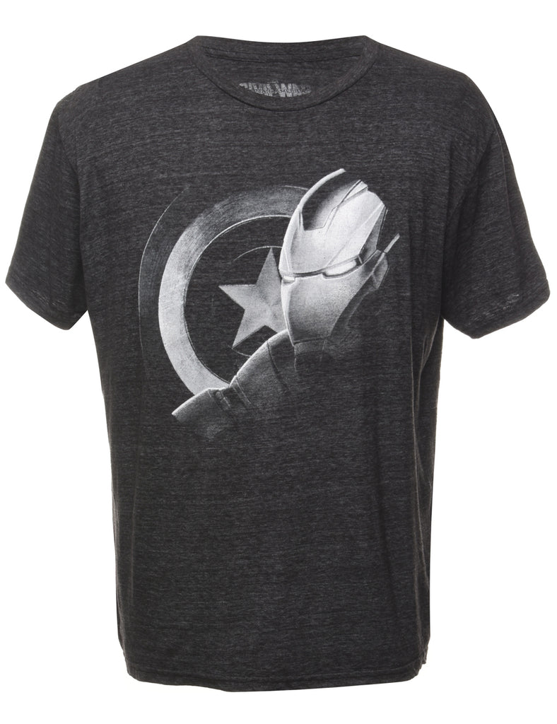 Captain America Printed T-shirt - L