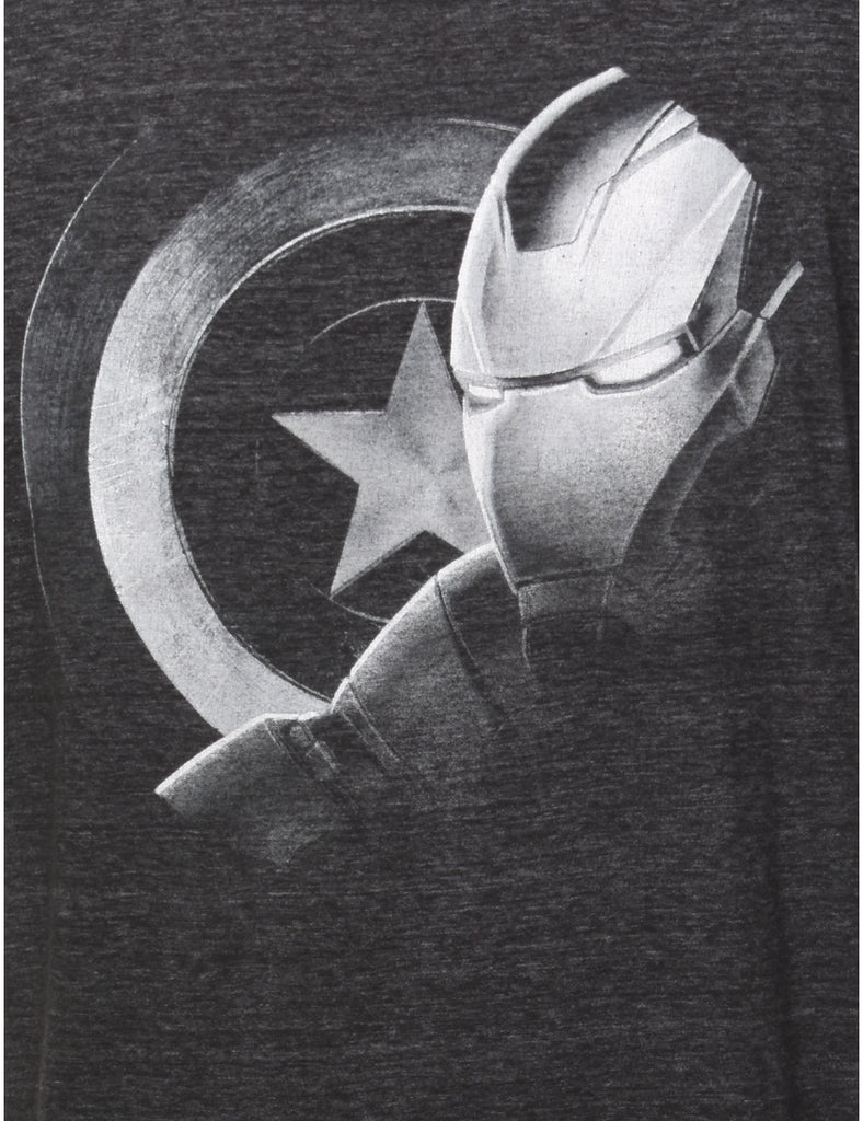 Captain America Printed T-shirt - L