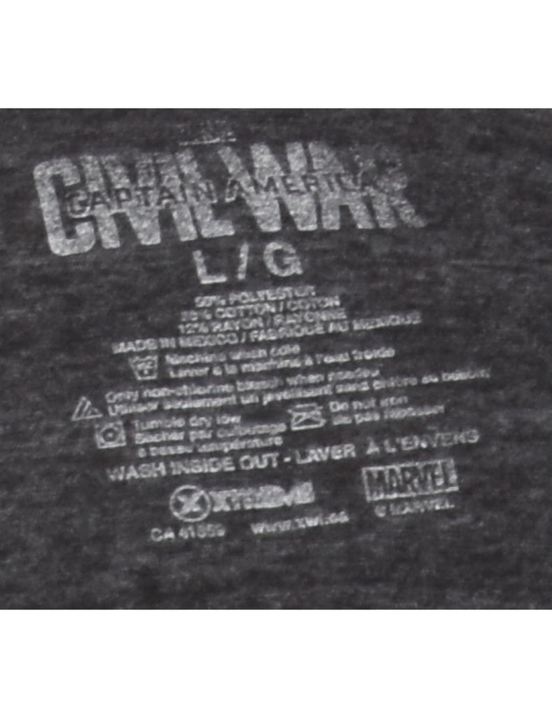 Captain America Printed T-shirt - L