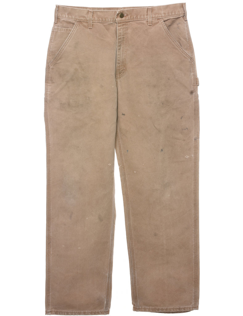 Carhartt Light Brown Straight-Fit Workwear Jeans - W36 L32