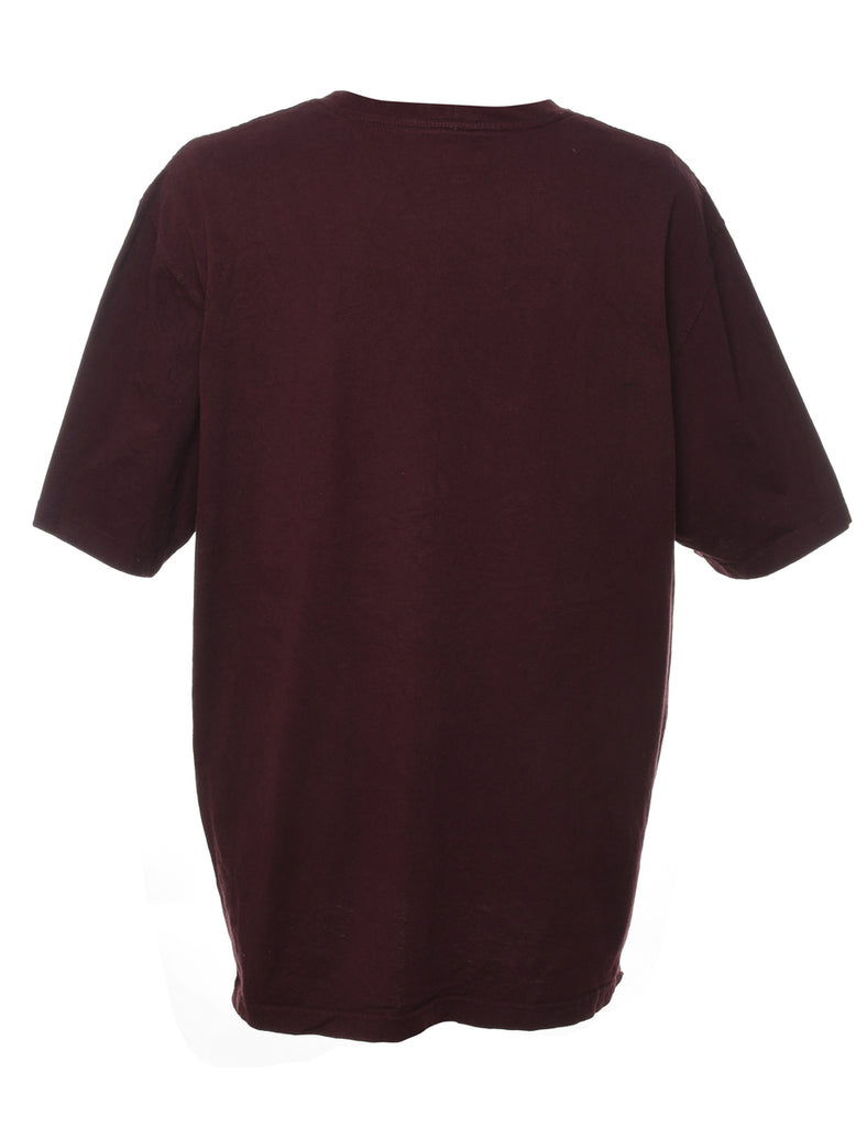 Carhartt Maroon Plain T-shirt - XL