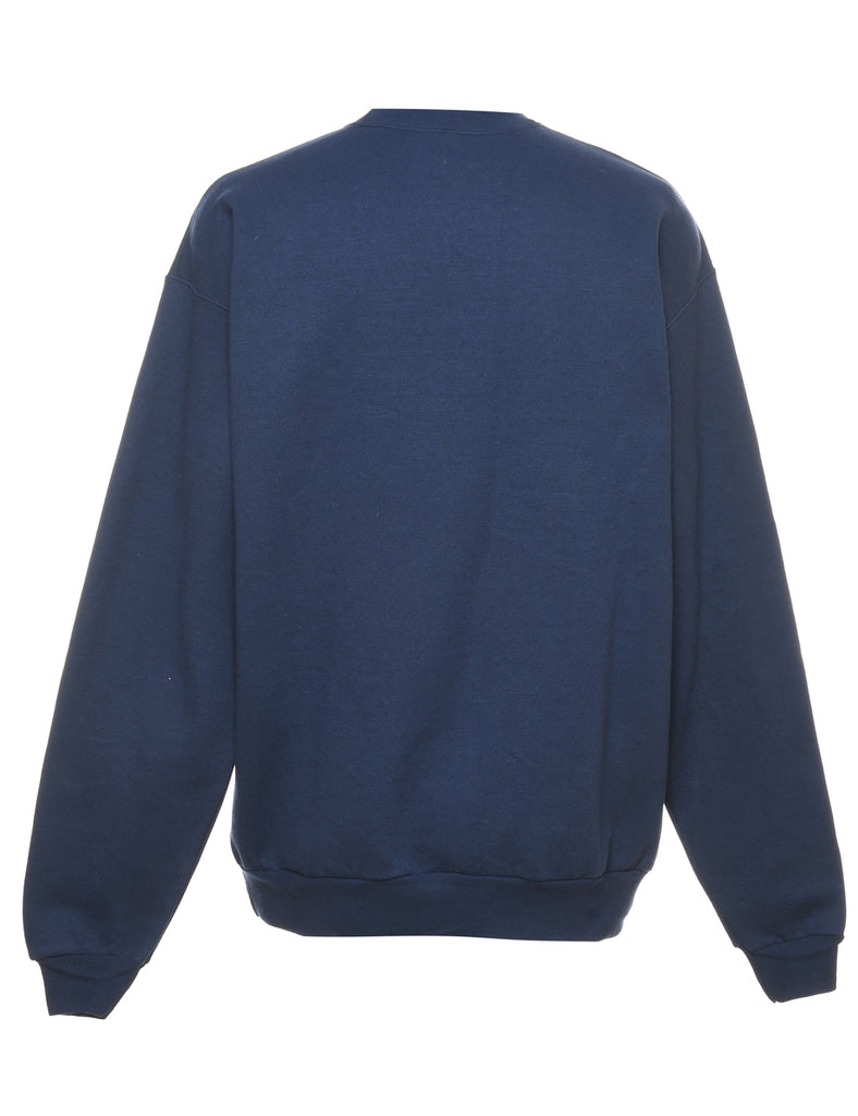 Cartoon Print Christmas Sweatshirt - M