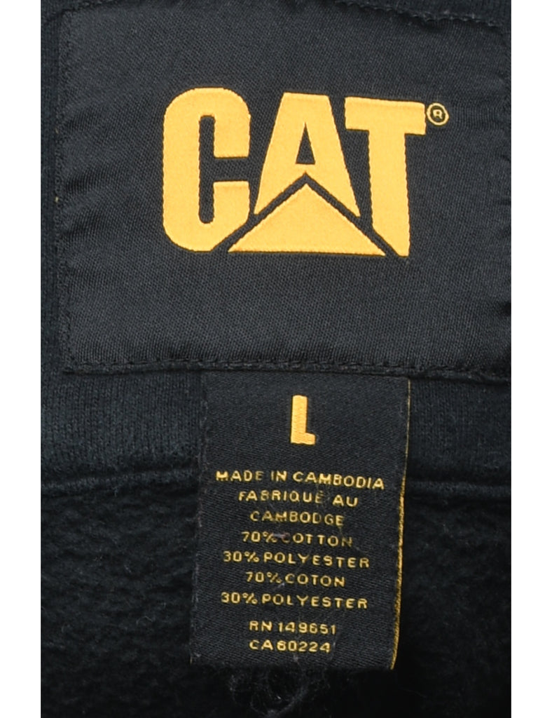 CAT Black & Yellow Embroidered Sweatshirt - L