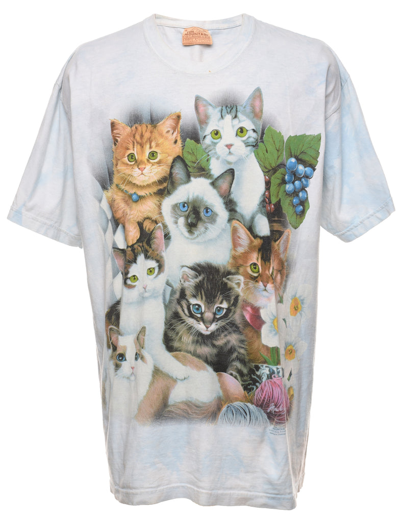 Cat Design The Mountain T-Shirt - XL