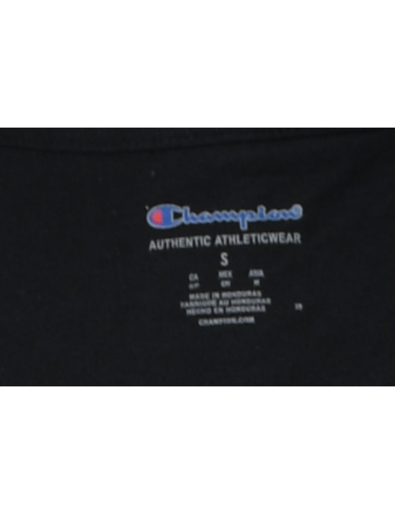 Champion Black, Red & White Long-Sleeve Printed T-shirt - S