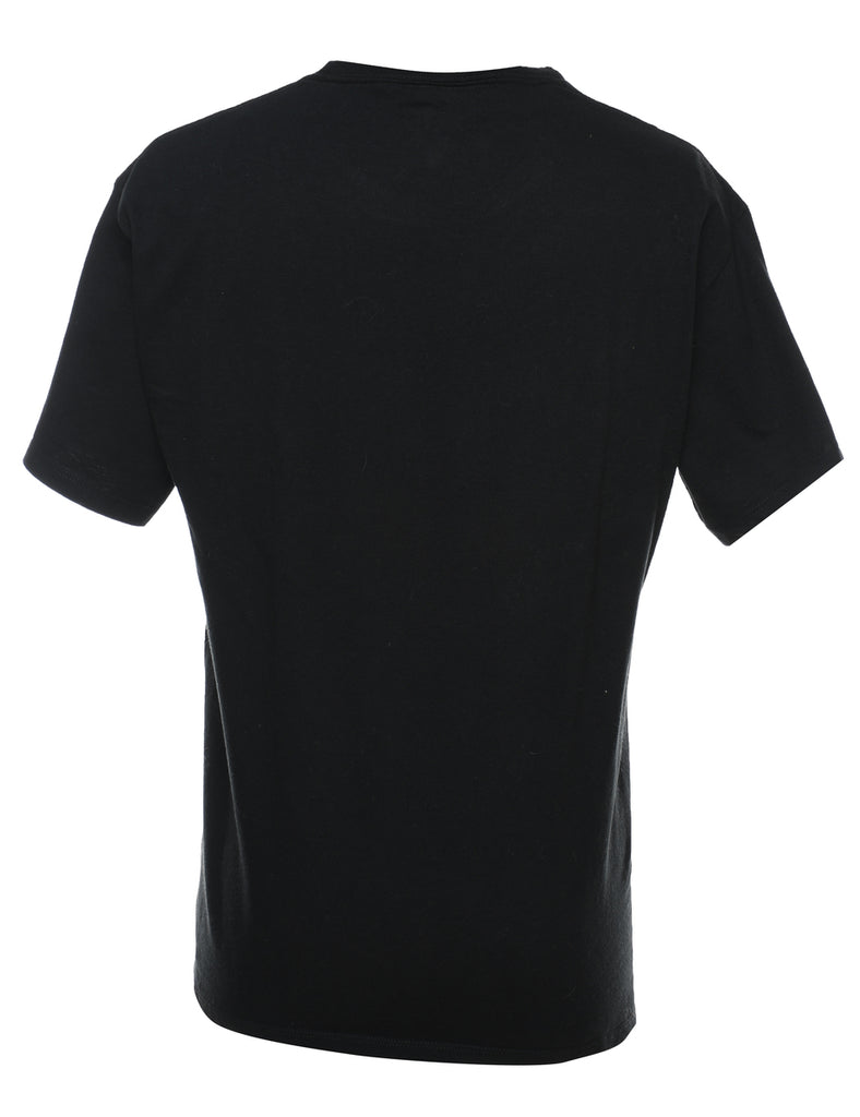Champion Black, Red & White Printed T-shirt - M