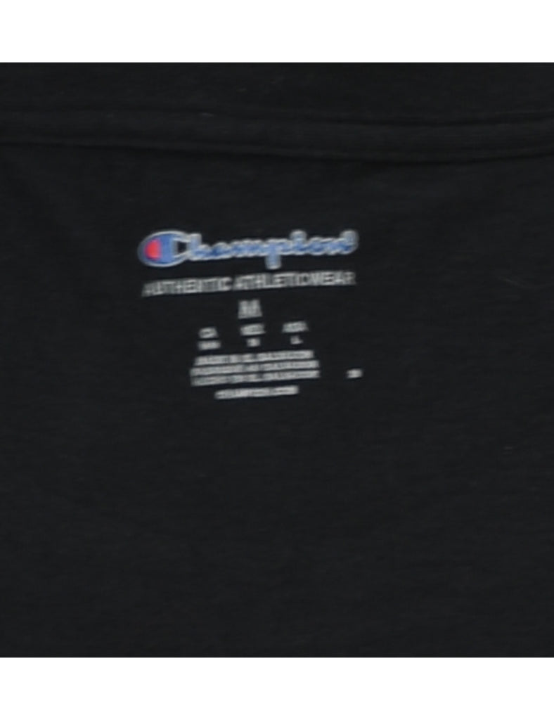 Champion Black, Red & White Printed T-shirt - M