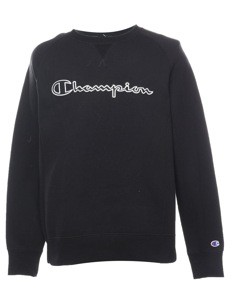 Champion Black & Whie Embroidered Sweatshirt - M