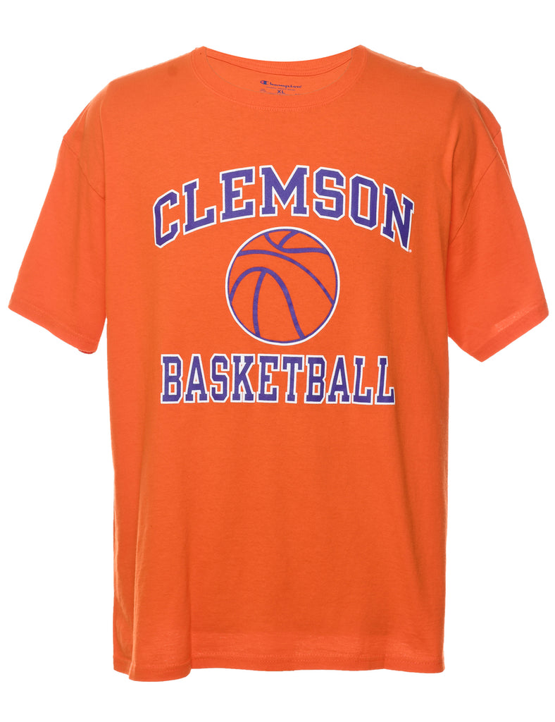 Champion Clemson Printed Orange T-shirt - XL