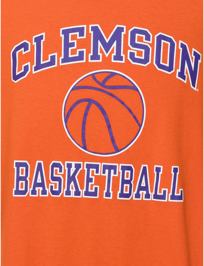 Champion Clemson Printed Orange T-shirt - XL