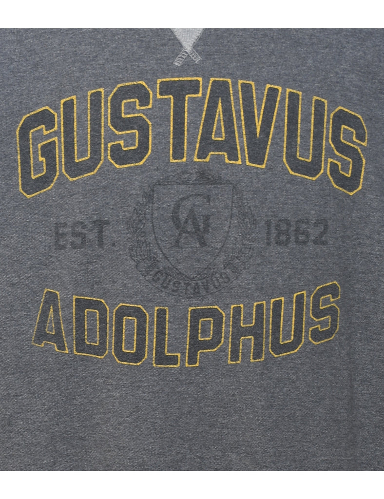 Champion Gustavus Adolphus Printed Grey & Black Sweatshirt - L