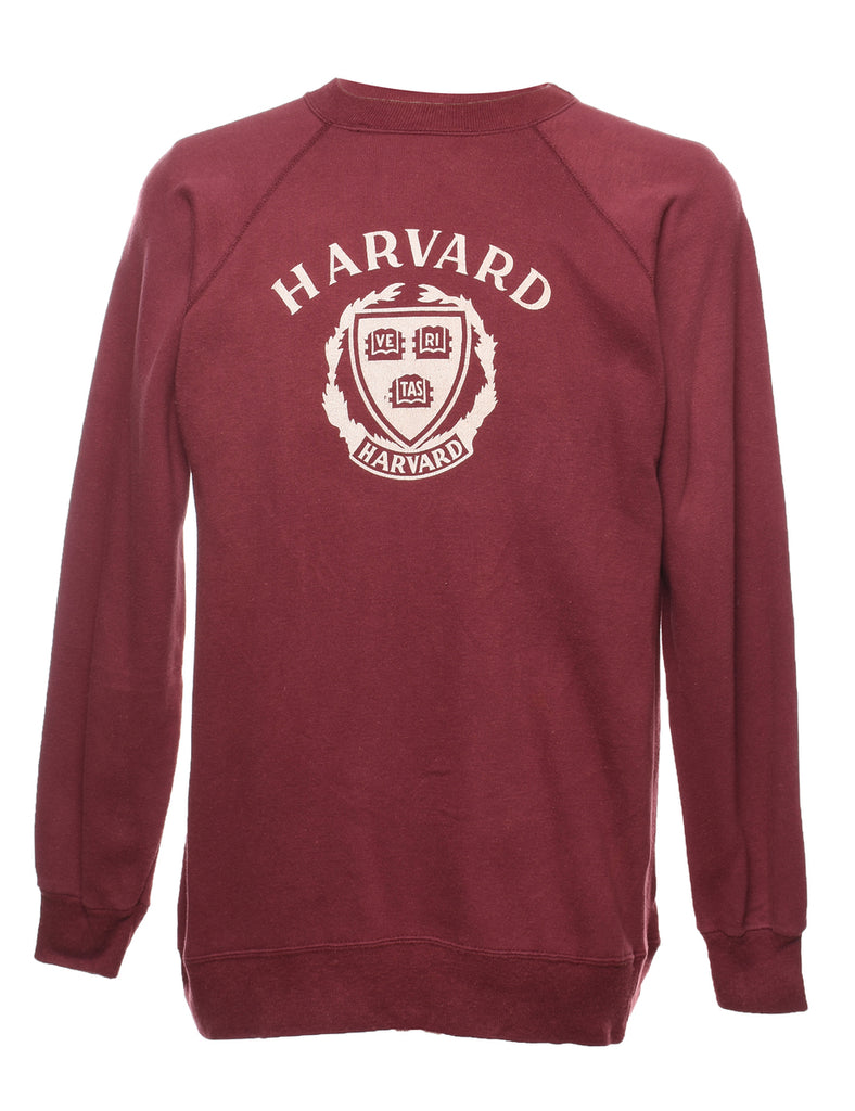 Champion Harvard Maroon Printed Sweatshirt - M