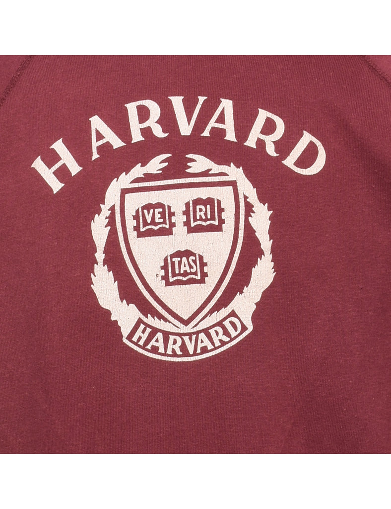 Champion Harvard Maroon Printed Sweatshirt - M