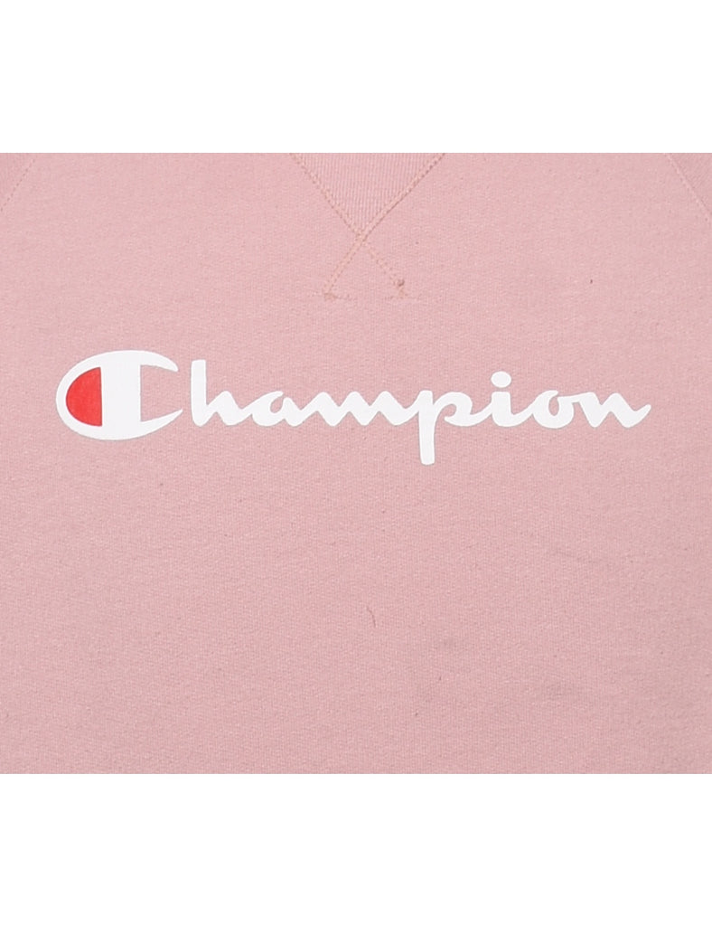 Champion Light Pink Printed Sweatshirt - S