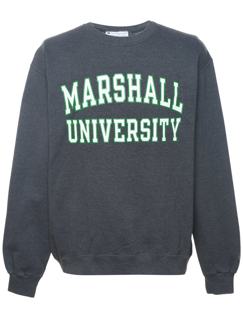 Champion Marshall University Dark Green & Grey Printed Sweatshirt - L