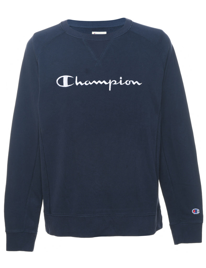 Champion Navy Printed Sweatshirt - M