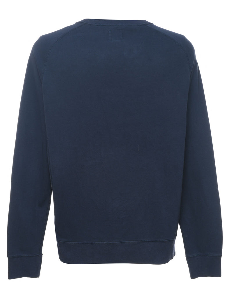 Champion Navy Printed Sweatshirt - M