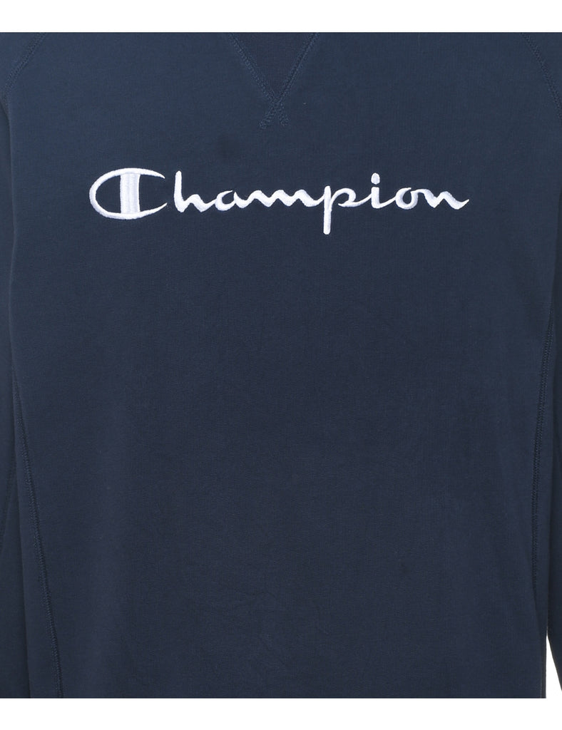 Champion Navy Printed Sweatshirt - M