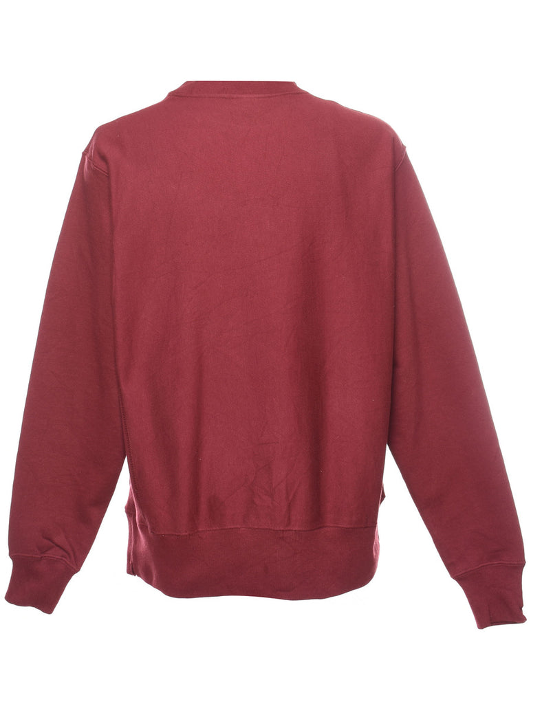 Champion Plain Maroon Sweatshirt - M