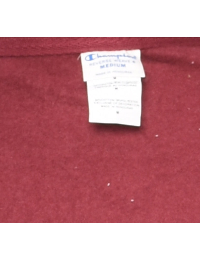 Champion Plain Maroon Sweatshirt - M