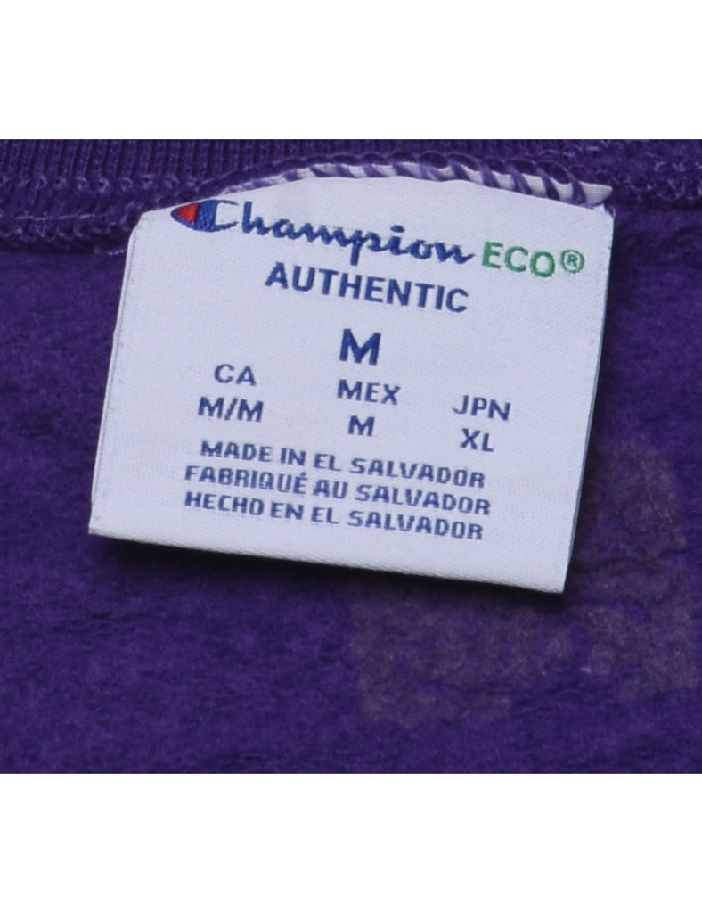 Champion Plain Purple Sweatshirt - M