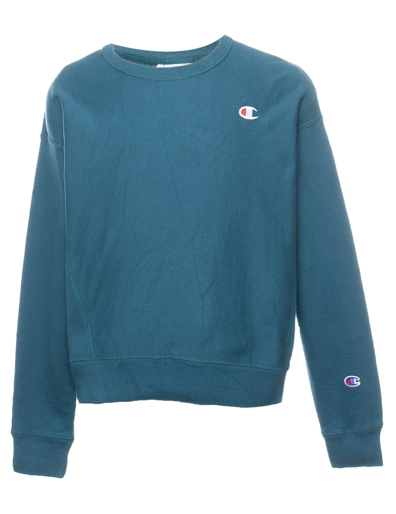 Champion Plain Teal Sweatshirt - M