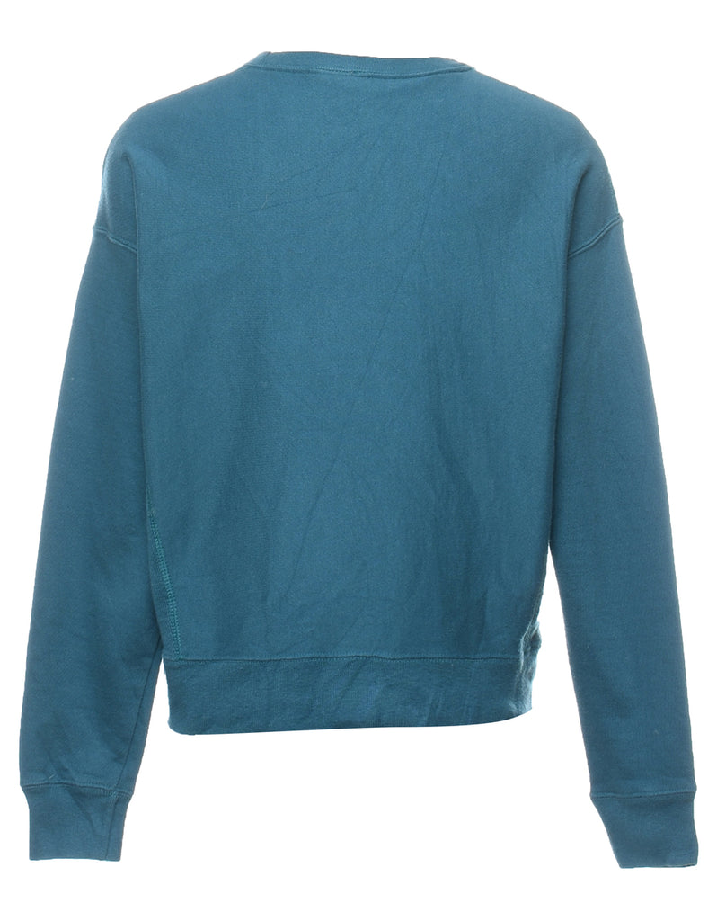 Champion Plain Teal Sweatshirt - M