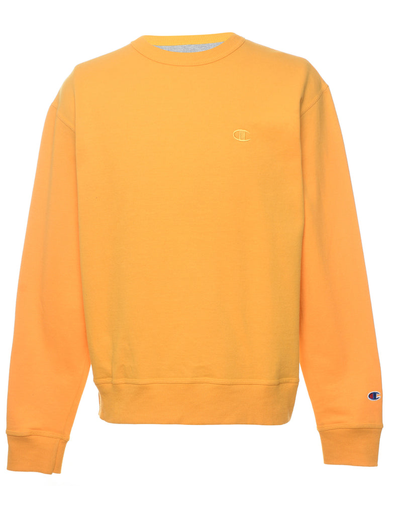 Champion Plain Yellow Classic Sweatshirt - M