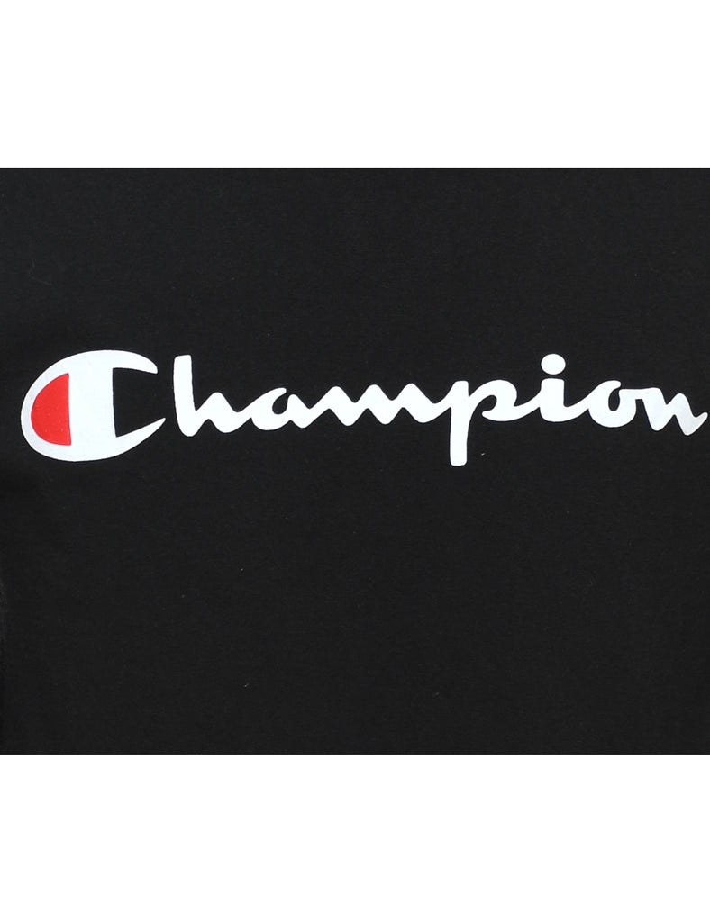 Champion Printed Black Long-Sleeve T-shirt - S