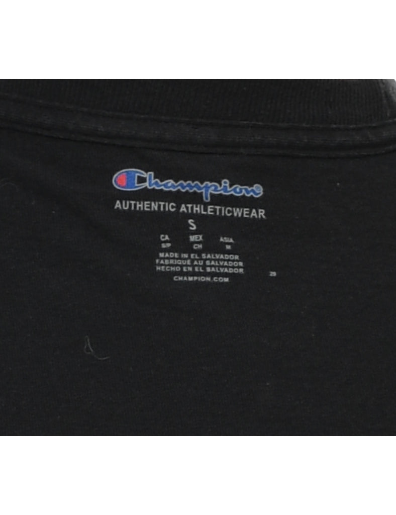 Champion Printed Black Long-Sleeve T-shirt - S