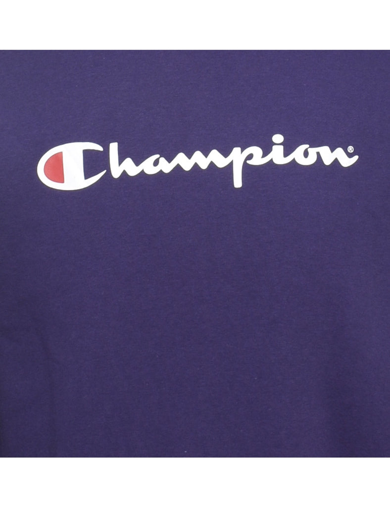 Champion Purple Printed Sweatshirt - M