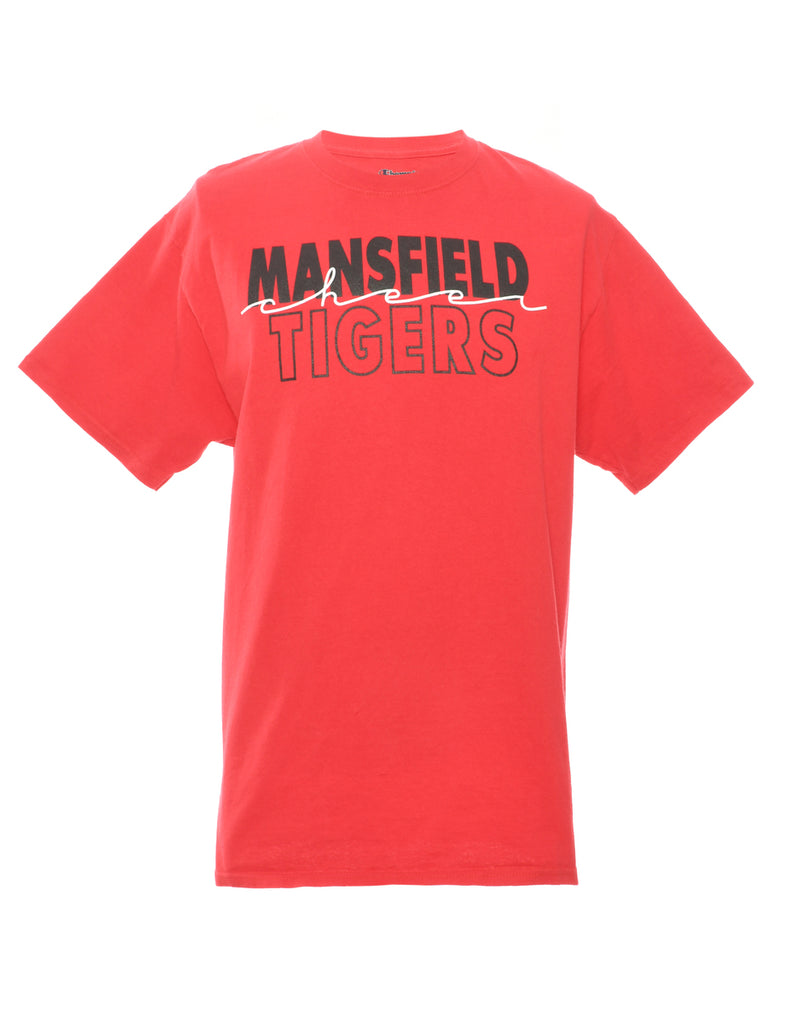 Champion Red Printed T-shirt - L