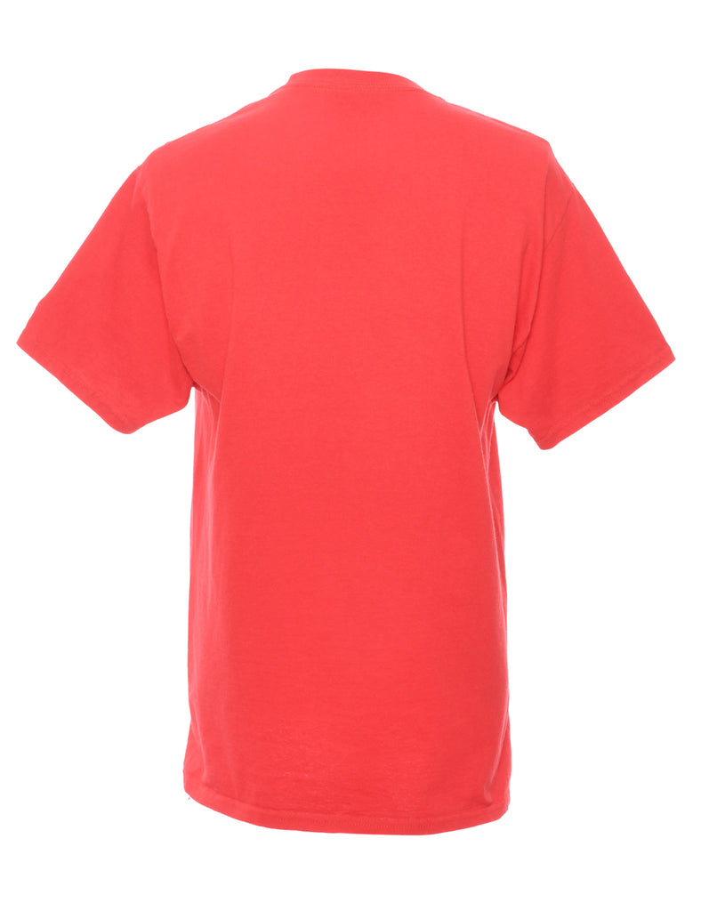 Champion Red Printed T-shirt - L
