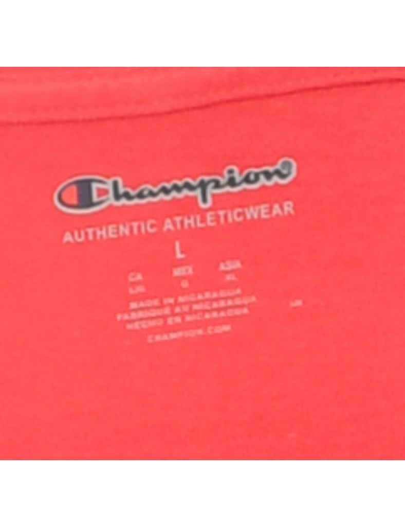 Champion Red Printed T-shirt - L