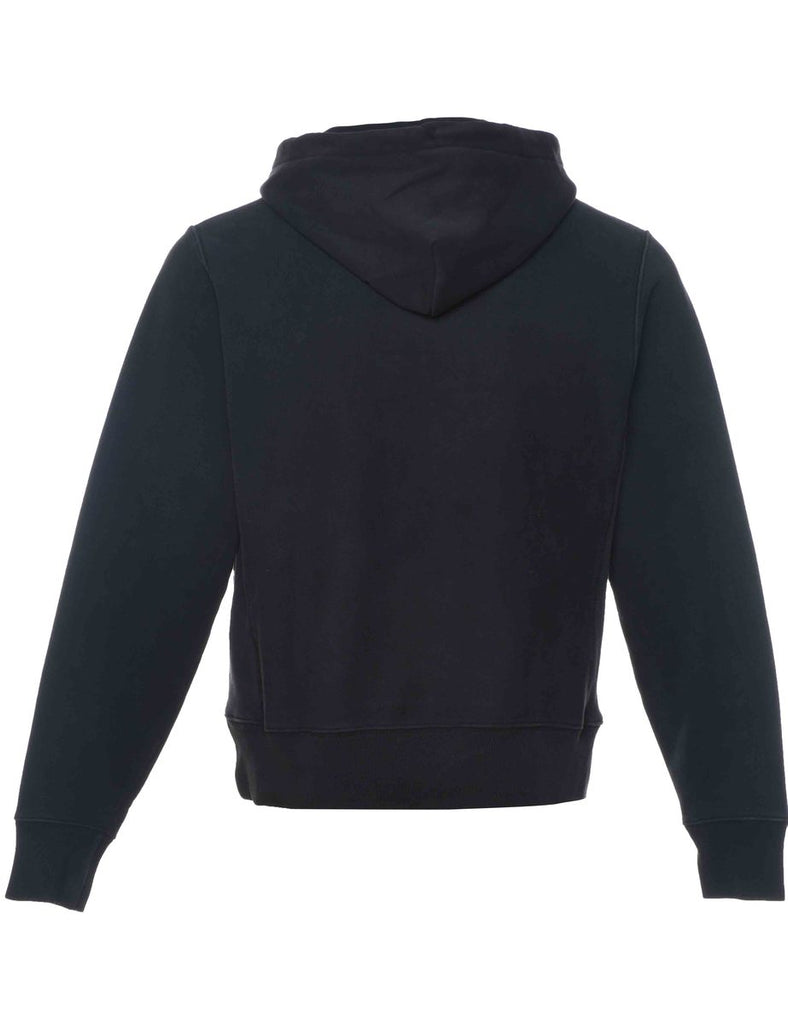 Champion Reverse Weave Black & Gold Printed Hoodie - S