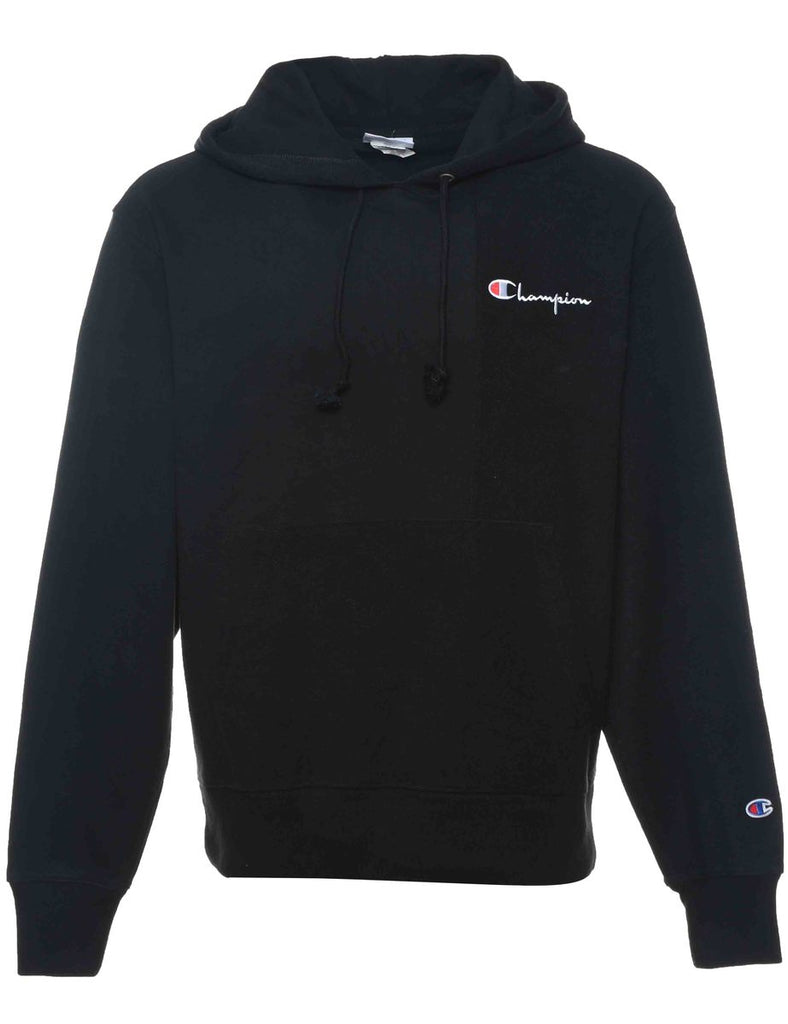 Champion Reverse Weave Black Hooded Sweatshirt - M