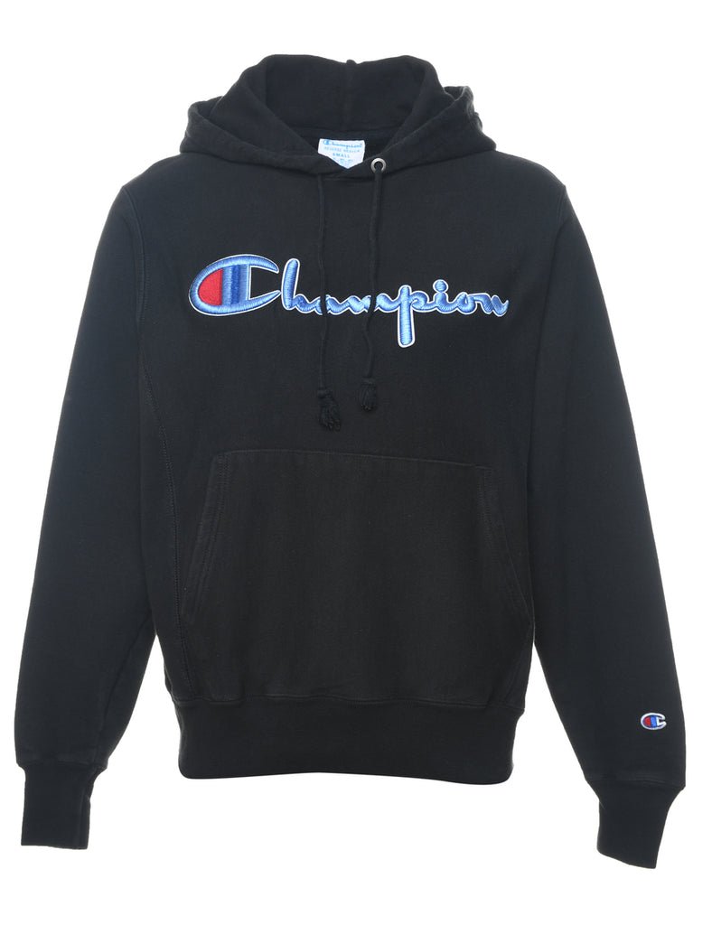 Champion Reverse Weave Black Hoodie - S