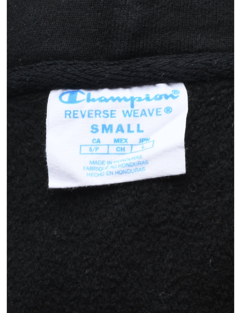 Champion Reverse Weave Black Hoodie - S