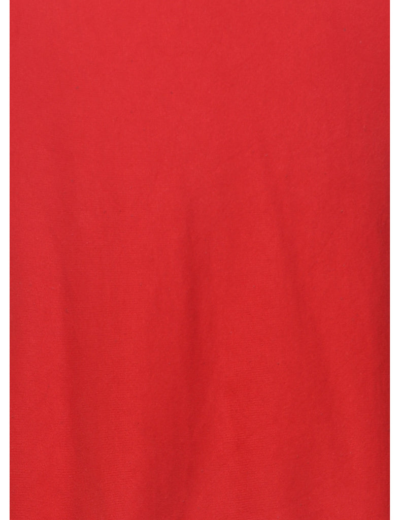 Champion Reverse Weave Red Plain Sweatshirt - M