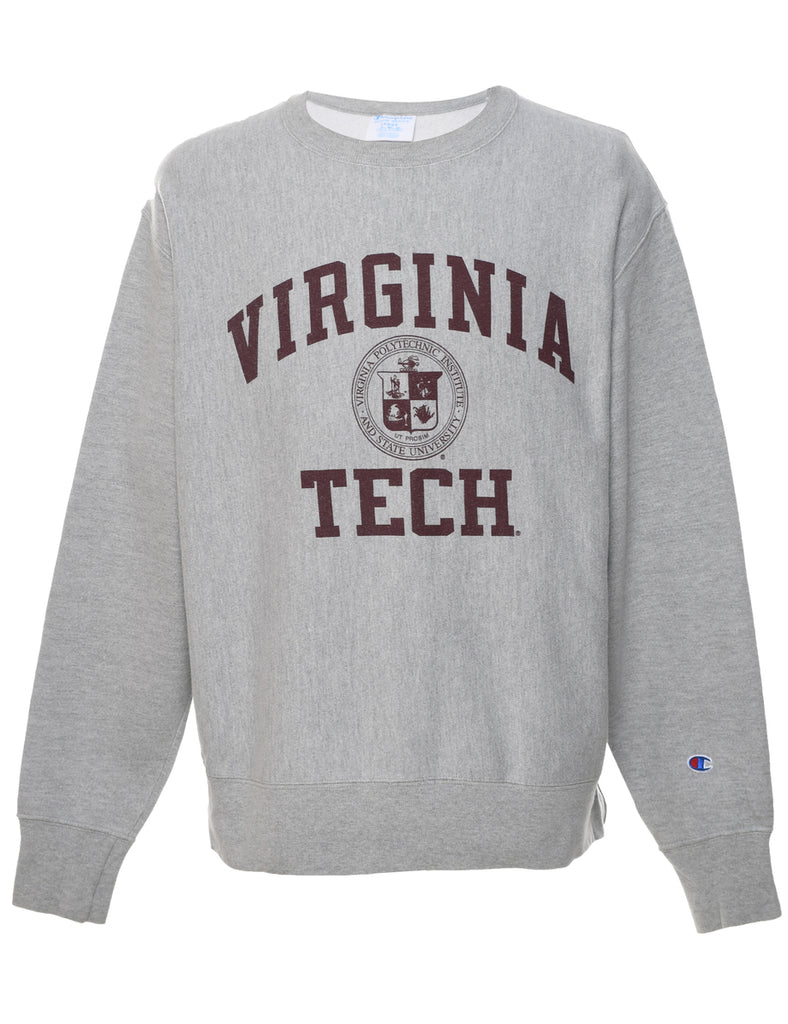 Champion Reverse Weave Virginia Tech Printed Sweatshirt - L
