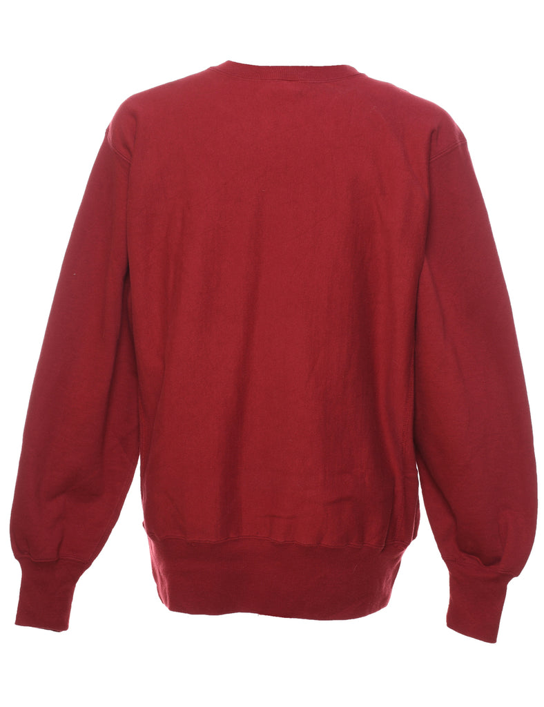 Champion Reverse Weave Wisconsin Maroon Sweatshirt - XL