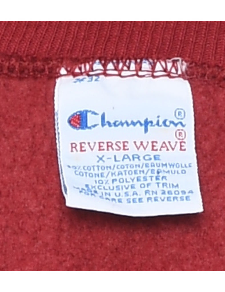 Champion Reverse Weave Wisconsin Maroon Sweatshirt - XL