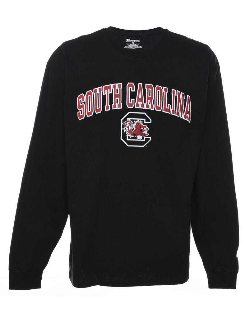 Champion South Carolina Black & Maroon Printed T-shirt - XL