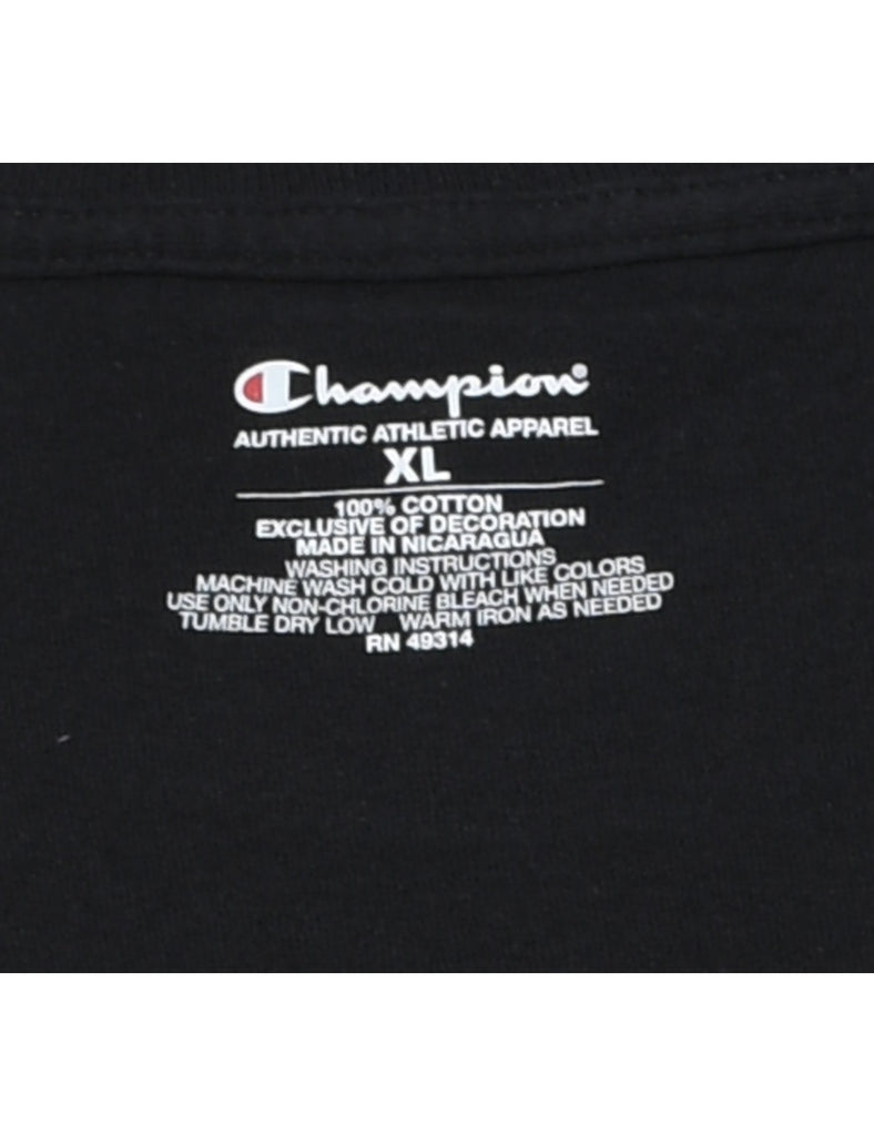 Champion South Carolina Black & Maroon Printed T-shirt - XL