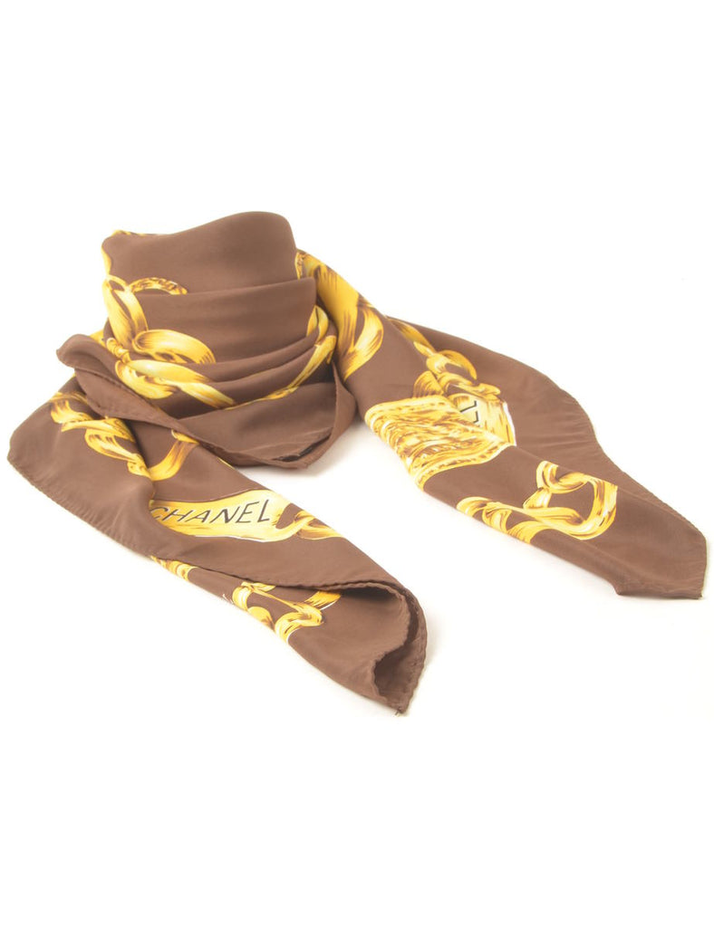 Chanel Chain Print Head Scarf - L